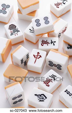 Stock Photo of Mahjong tiles sc-027043 - Search Stock Images, Poster