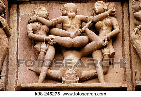 图片银行 - 雕刻, 好色之徒, relief., Kandariya, Mahadev., Khajuraho., Madhya, pradesh., 印度 k98-245275 - 搜索照片、壁饰图片、摄影作品及照片剪贴画 - k98-245275.JPG
