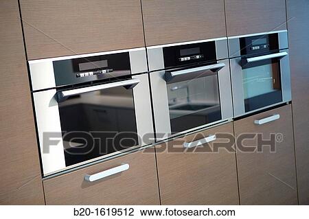 Stock Photo of Oven, kitchen furniture, exhibition and 