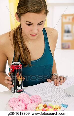 Drinking while doing homework