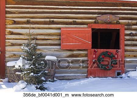 Red Barn Door Clip Art stock photo of holiday wreath hanging on red barn door w/ & w/o Red Barn Door Clip Art stock photo of holiday wreath hanging on red barn door w/ & w/o