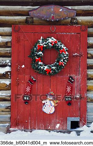 Red Barn Door Clip Art stock photo of holiday wreath hanging on red barn door w/ & w/o Red Barn Door Clip Art stock photo of holiday wreath hanging on red barn door w/ & w/o
