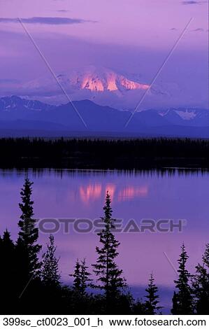 中, 柳树, 湖, ak, sc, Wrangell-St, Elias, <em>np</em> 399s