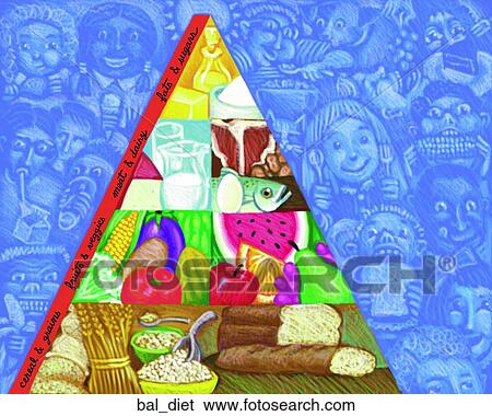 Stock Illustration of Balanced Diet bal_diet - Search Clip Art