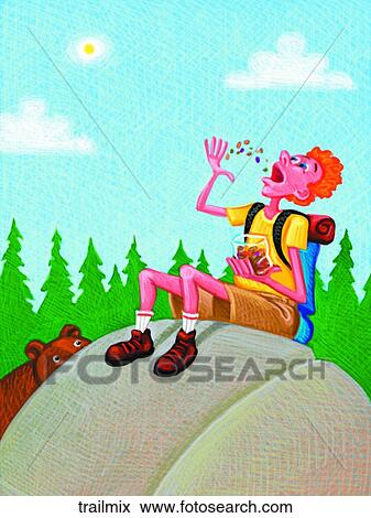 Stock Illustration of Trailmix trailmix - Search EPS Clipart, Drawings
