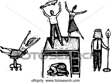 剪贴画 办公室聚会