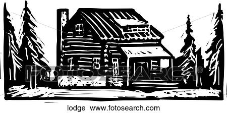 Clipart of Lodge lodge - Search Clip Art, Illustration Murals, Drawings ...