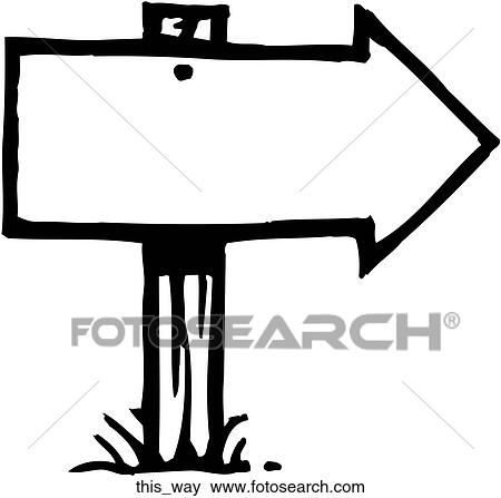 Clip Art of This Way this_way - Search Clipart, Illustration Posters