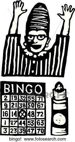 Clip Art of Bingo! bingo! - Search Clipart, Illustration Posters