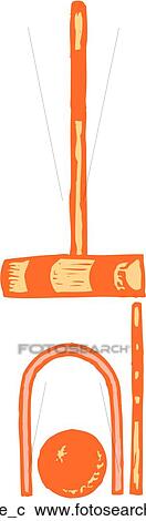 Clipart of Croquet croque_c - Search Clip Art, Illustration Murals