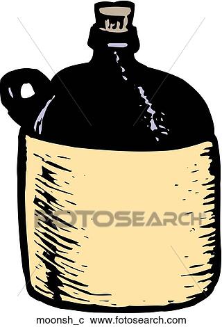 Clipart of Moonshine moonsh_c - Search Clip Art, Illustration Murals ...
