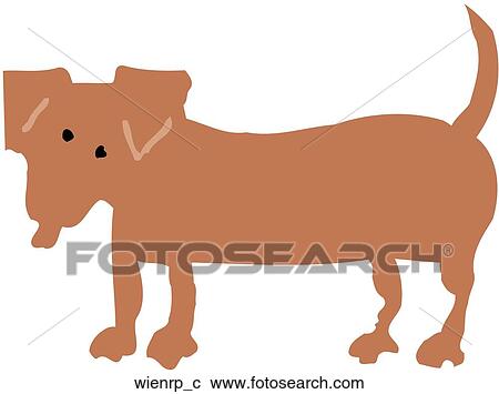 Clipart of Weiner Dog wienrp_c - Search Clip Art, Illustration Murals