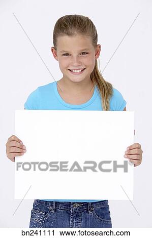 Stock Photography of Child holding blank sign bn241111 - Search Stock