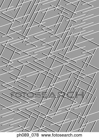 Pictures of White zigzag lines against gray background ph089_078