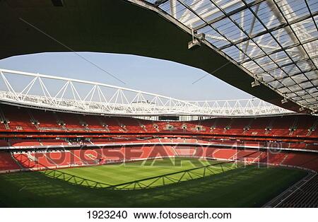 the covered stadium,stadiumconcert 摄影图库 - the, 酋长国, stadium;, highbury, 伦敦, 英国, 英国