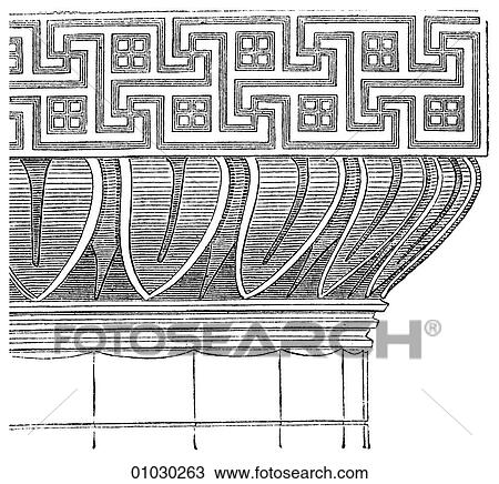 Greek Architecture Drawing drawing of architecture - ancient greece - line art detail Greek Architecture Drawing drawing of architecture - ancient greece - line art detail