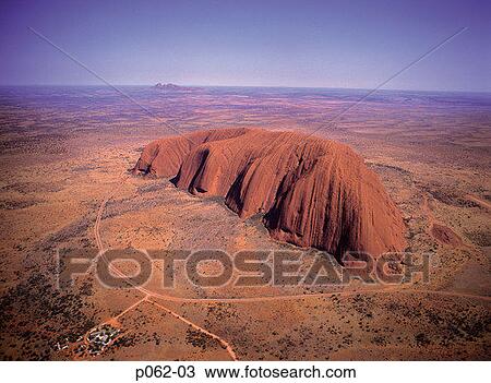 Stock Photo Of Australia, Uluru, Ayers Rock, Aerial View. P062-03 ...