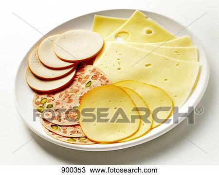 Download Stock Photo of Deli Platter with Sliced Meats and Cheese ... Yellowimages Mockups