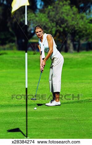 图吧 - 中间的成年人, 妇女, 玩高尔夫球 x28384