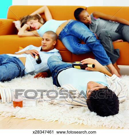 Image result for People asleep on a sofa sitting up