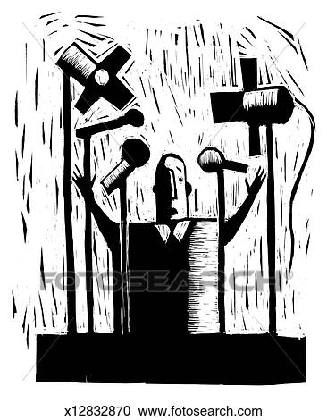 Stock Illustrations of Public Speaker x12832870 - Search Clipart