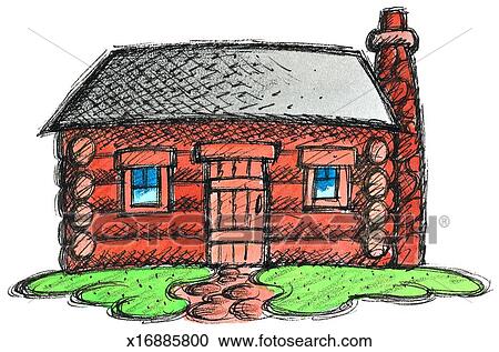 Stock Illustrations of Log Cabin x16885800 - Search Clipart