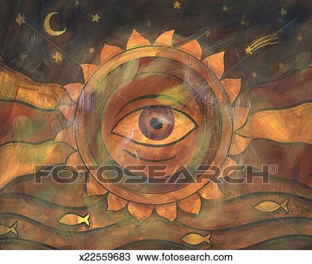 Desenho sol, com, olho x22559683 busca de imagens clip art ... Désign sol Desenho