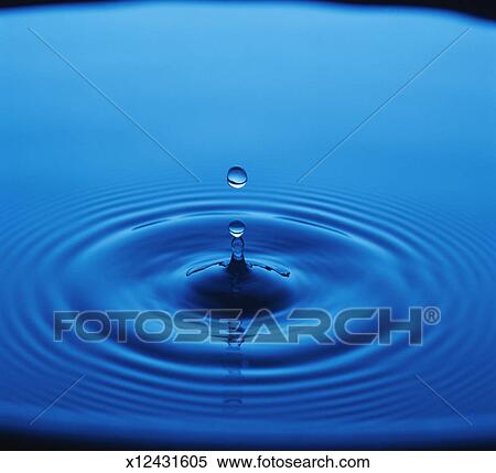 Stock Image of Falling Water Drop Making Ripples x12431605 - Search