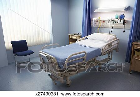 Stock Photography of Empty Hospital Bed in a Ward ...
