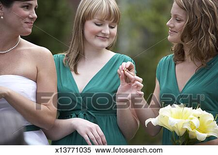 Passing wedding rings ceremony