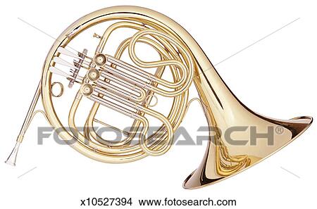 Stock Photo of French Horn x10527394 - Search Stock Images, Mural