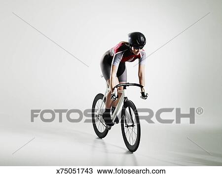 图吧 - 女性, 骑车者, 摆脱, 轨道, 自行车 x75051