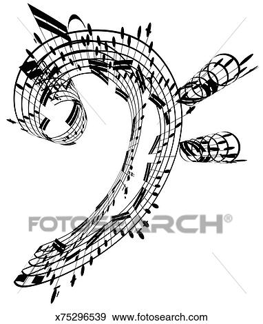 - 低音谱号,