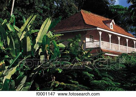 House Colonial Style Martinique French West Indies Architecture Exterior House Colonial Style Martinique French West Indies Architecture Exterior