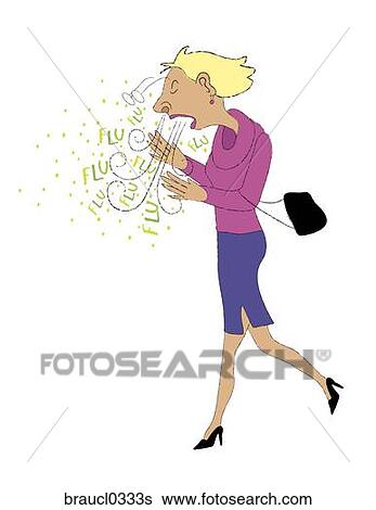 失量图库 - <em>妇女, 咳嗽</em> braucl0333s - 搜寻Clip A