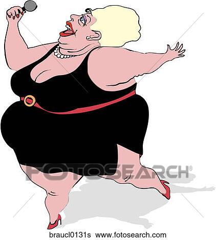 Fat Lady Clipart 14