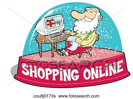 Stock Illustration of Online Christmas Shopping coultj0173s - Search