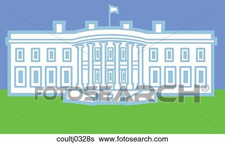 Stock Illustration of The White House coultj0328s - Search Clip Art