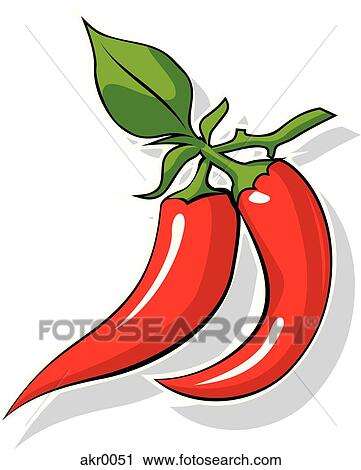Clipart of two hot peppers akr0051 - Search Clip Art, Illustration