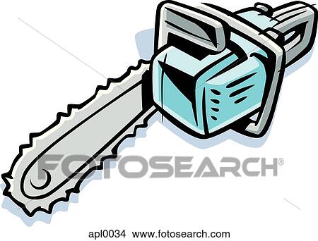 Drawings of Drawing of a chainsaw apl0034 - Search Clip Art