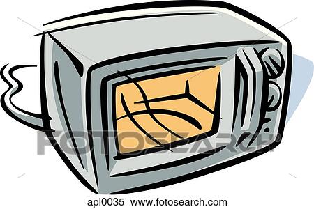 Stock Ilration Of Drawing A Microwave Oven Apl0035 Search Drawing Of A Microwave Oven