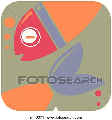 剪贴画 - 双鱼座, 图标 mfr0071 - 搜寻边框、底纹