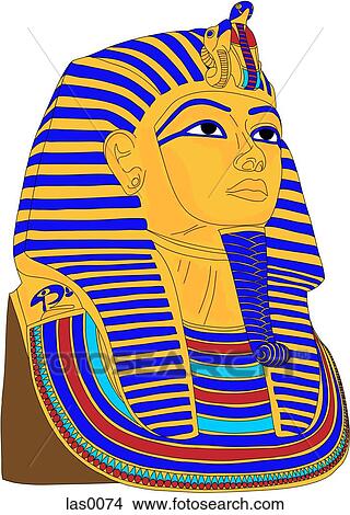 Drawings of King Tut las0074 - Search Clip Art Illustrations, Wall