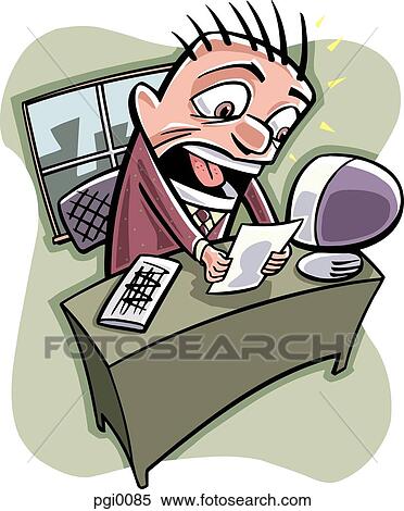 Stock Illustration of surprised businessman pgi0085 - Search Clipart