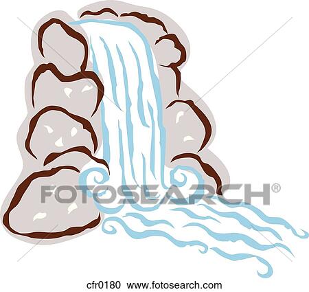 Clip Art Waterfall Clipart stock illustrations of an illustration a waterfall cfr0180 fotosearch search clipart posters