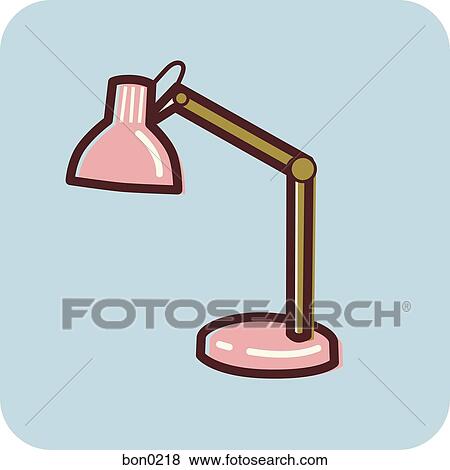 Stock Illustration of Illustration of a desk lamp bon0218 - Search EPS
