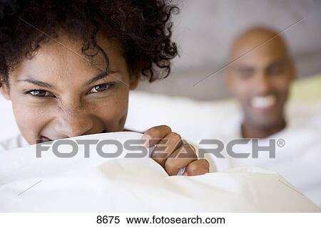 Colección de imágen - mujer joven, morder, almohada, retrato, primer