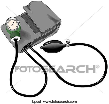 Clipart of Blood Pressure Cuff bpcuf - Search Clip Art, Illustration