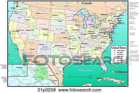 large us map poster