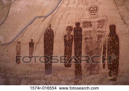 图吧 - 古代石壁画, canyonlands 国家公园, 犹他